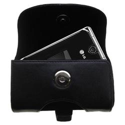Gomadic Horizontal Leather Case with Belt Clip/Loop for the LG KG810