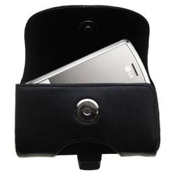 Gomadic Horizontal Leather Case with Belt Clip/Loop for the LG KG970 Shine