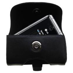 Gomadic Horizontal Leather Case with Belt Clip/Loop for the LG Muziq