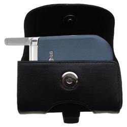 Gomadic Horizontal Leather Case with Belt Clip/Loop for the LG VX3200