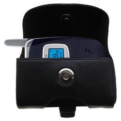 Gomadic Horizontal Leather Case with Belt Clip/Loop for the LG VX3400 VX-3400