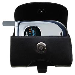 Gomadic Horizontal Leather Case with Belt Clip/Loop for the LG VX5550