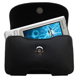 Gomadic Horizontal Leather Case with Belt Clip/Loop for the Mio Technology 558