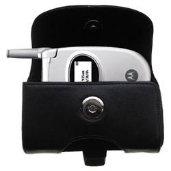 Gomadic Horizontal Leather Case with Belt Clip/Loop for the Motorola E310