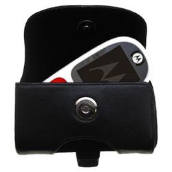 Gomadic Horizontal Leather Case with Belt Clip/Loop for the Motorola E375