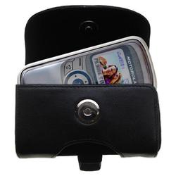 Gomadic Horizontal Leather Case with Belt Clip/Loop for the Motorola E380