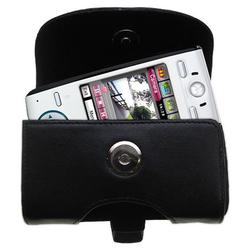 Gomadic Horizontal Leather Case with Belt Clip/Loop for the Motorola E680