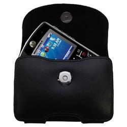 Gomadic Horizontal Leather Case with Belt Clip/Loop for the Motorola MOTO Q Global
