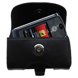 Gomadic Horizontal Leather Case with Belt Clip/Loop for the Motorola MOTORAZR 2 V8