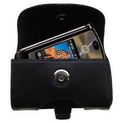 Gomadic Horizontal Leather Case with Belt Clip/Loop for the Motorola MOTORAZR 2 V9m