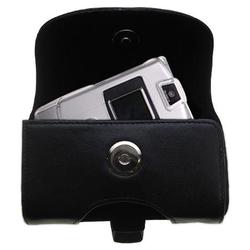 Gomadic Horizontal Leather Case with Belt Clip/Loop for the Motorola MOTORAZR V3a