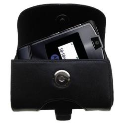 Gomadic Horizontal Leather Case with Belt Clip/Loop for the Motorola MOTORAZR V3t