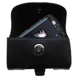 Gomadic Horizontal Leather Case with Belt Clip/Loop for the Motorola MOTORAZR maxx Ve