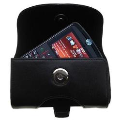 Gomadic Horizontal Leather Case with Belt Clip/Loop for the Motorola Q9m