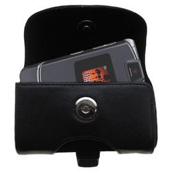 Gomadic Horizontal Leather Case with Belt Clip/Loop for the Motorola RAZR V3m