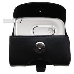 Gomadic Horizontal Leather Case with Belt Clip/Loop for the Motorola V173