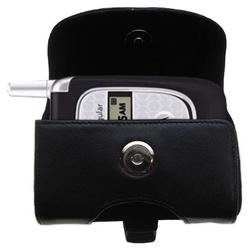 Gomadic Horizontal Leather Case with Belt Clip/Loop for the Motorola V190
