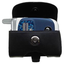 Gomadic Horizontal Leather Case with Belt Clip/Loop for the Motorola V226