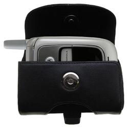 Gomadic Horizontal Leather Case with Belt Clip/Loop for the Motorola V235