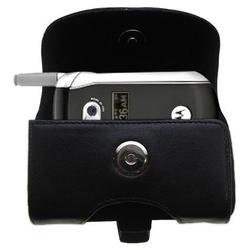 Gomadic Horizontal Leather Case with Belt Clip/Loop for the Motorola V266