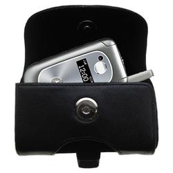 Gomadic Horizontal Leather Case with Belt Clip/Loop for the Motorola V323i