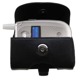 Gomadic Horizontal Leather Case with Belt Clip/Loop for the Motorola V400