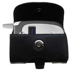Gomadic Horizontal Leather Case with Belt Clip/Loop for the Motorola V555