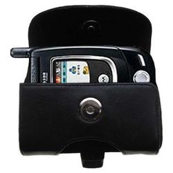 Gomadic Horizontal Leather Case with Belt Clip/Loop for the Motorola V557