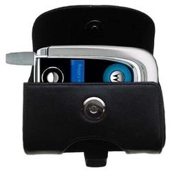 Gomadic Horizontal Leather Case with Belt Clip/Loop for the Motorola V600