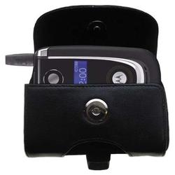 Gomadic Horizontal Leather Case with Belt Clip/Loop for the Motorola V620