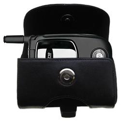 Gomadic Horizontal Leather Case with Belt Clip/Loop for the Motorola i710