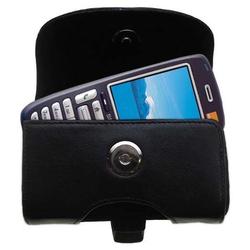 Gomadic Horizontal Leather Case with Belt Clip/Loop for the Orange SPV C500 Smartphone