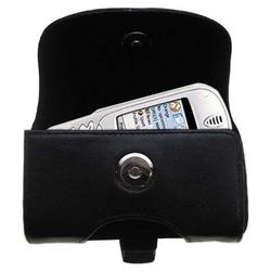 Gomadic Horizontal Leather Case with Belt Clip/Loop for the Orange SPV Smartphone