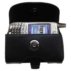 Gomadic Horizontal Leather Case with Belt Clip/Loop for the PalmOne Treo 700p