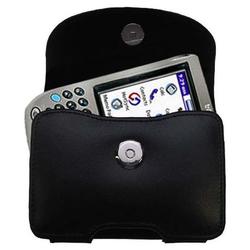 Gomadic Horizontal Leather Case with Belt Clip/Loop for the PalmOne palm Treo 90