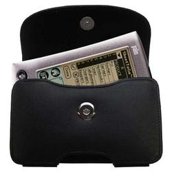 Gomadic Horizontal Leather Case with Belt Clip/Loop for the PalmOne palm m505