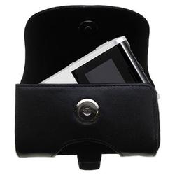 Gomadic Horizontal Leather Case with Belt Clip/Loop for the Philips GoGear Micro Jukebox 2GB HDD082/17