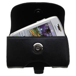 Gomadic Horizontal Leather Case with Belt Clip/Loop for the Samsung SCH-R400