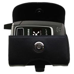 Gomadic Horizontal Leather Case with Belt Clip/Loop for the Samsung SGH-D407