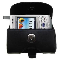 Gomadic Horizontal Leather Case with Belt Clip/Loop for the Samsung SGH-D410