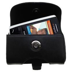 Gomadic Horizontal Leather Case with Belt Clip/Loop for the Samsung SGH-D807