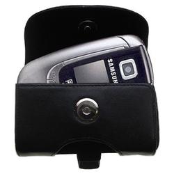Gomadic Horizontal Leather Case with Belt Clip/Loop for the Samsung SGH-E360