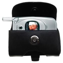 Gomadic Horizontal Leather Case with Belt Clip/Loop for the Samsung SGH-E600