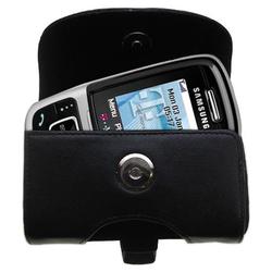 Gomadic Horizontal Leather Case with Belt Clip/Loop for the Samsung SGH-E635