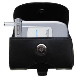 Gomadic Horizontal Leather Case with Belt Clip/Loop for the Samsung SGH-P400