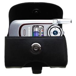 Gomadic Horizontal Leather Case with Belt Clip/Loop for the Samsung SGH-P730