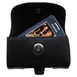 Gomadic Horizontal Leather Case with Belt Clip/Loop for the Samsung SGH-T429