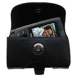 Gomadic Horizontal Leather Case with Belt Clip/Loop for the Samsung SGH-T809
