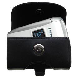 Gomadic Horizontal Leather Case with Belt Clip/Loop for the Samsung SGH-X495