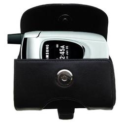 Gomadic Horizontal Leather Case with Belt Clip/Loop for the Samsung SGH-X496